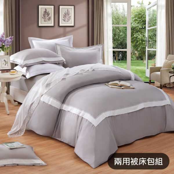【GLORY】水潤美人 膠原蛋白 兩用被床包組 靜謐灰