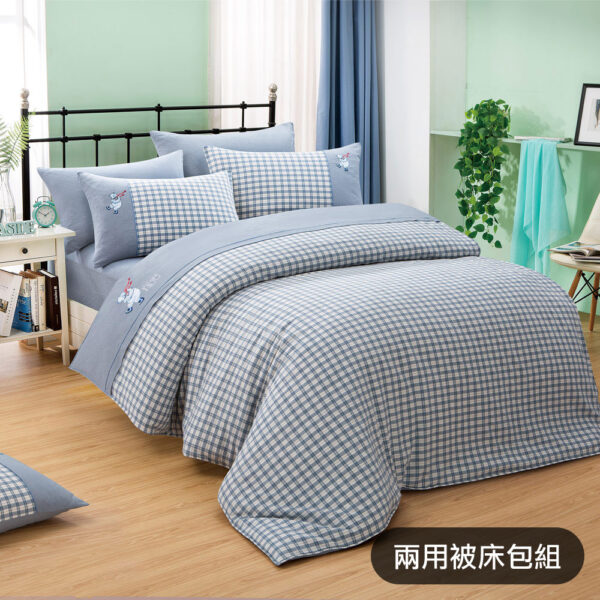 【繪見幾米】擁抱 北極熊 水洗棉 刺繡 兩用被床包組