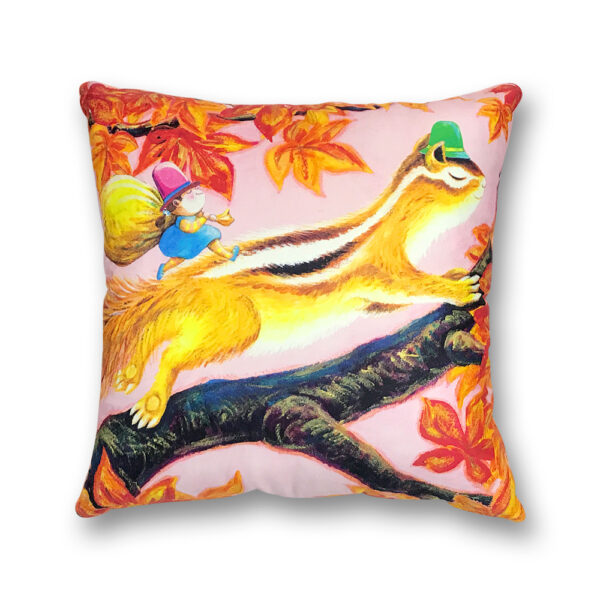 【繪見幾米】閉上眼睛一下下 淘氣松鼠 數位抱枕