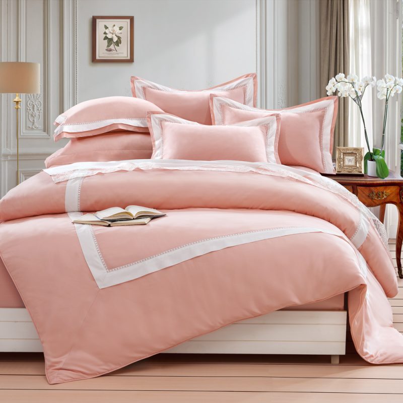 【GLORY】水潤美人 膠原蛋白 兩用被床包組 玫瑰粉-4